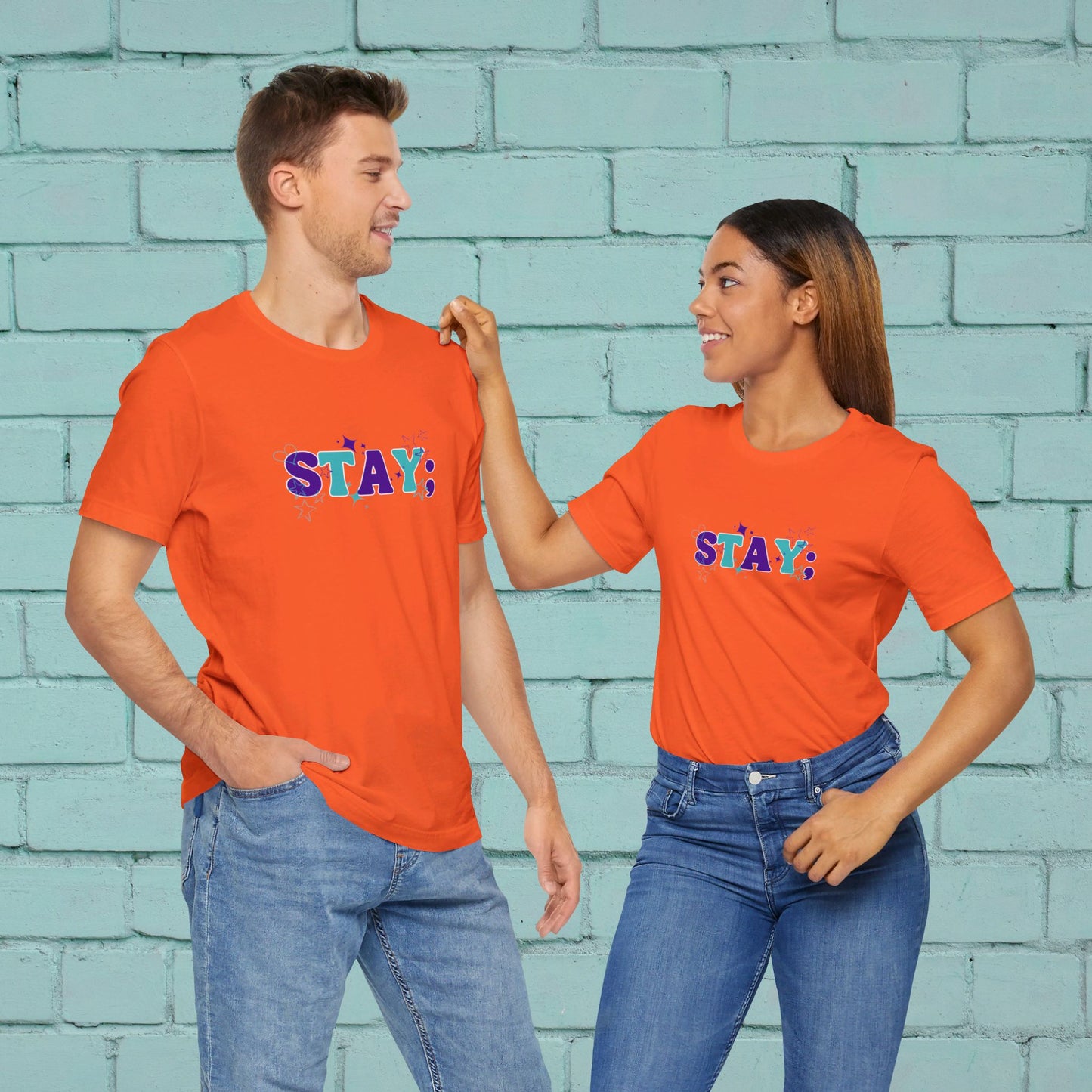 Bella+Canvas T-Shirt (SS) Stay; Teal|Purple