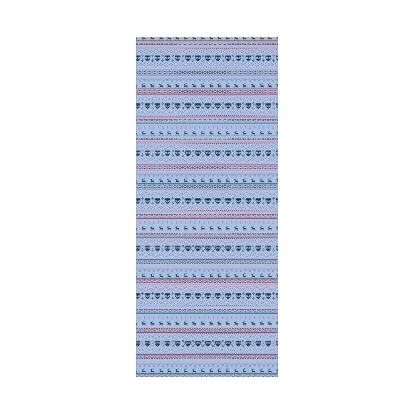 Holiday Gift Wrap (Reindeer: Light Blue Pattern)