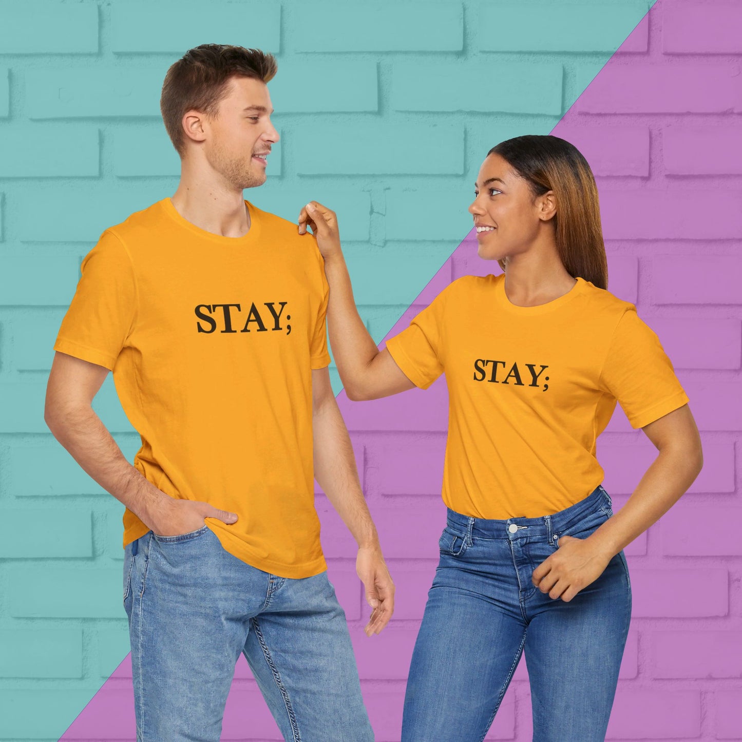 Bella+Canvas T-Shirt (SS) Stay; Black|White B