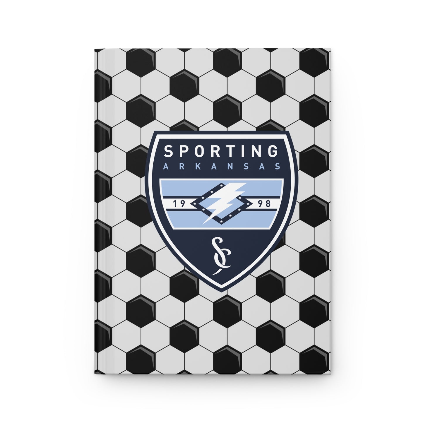 Hardcover Notebook (Soccer Ball Pattern) (8in x 5.75in)