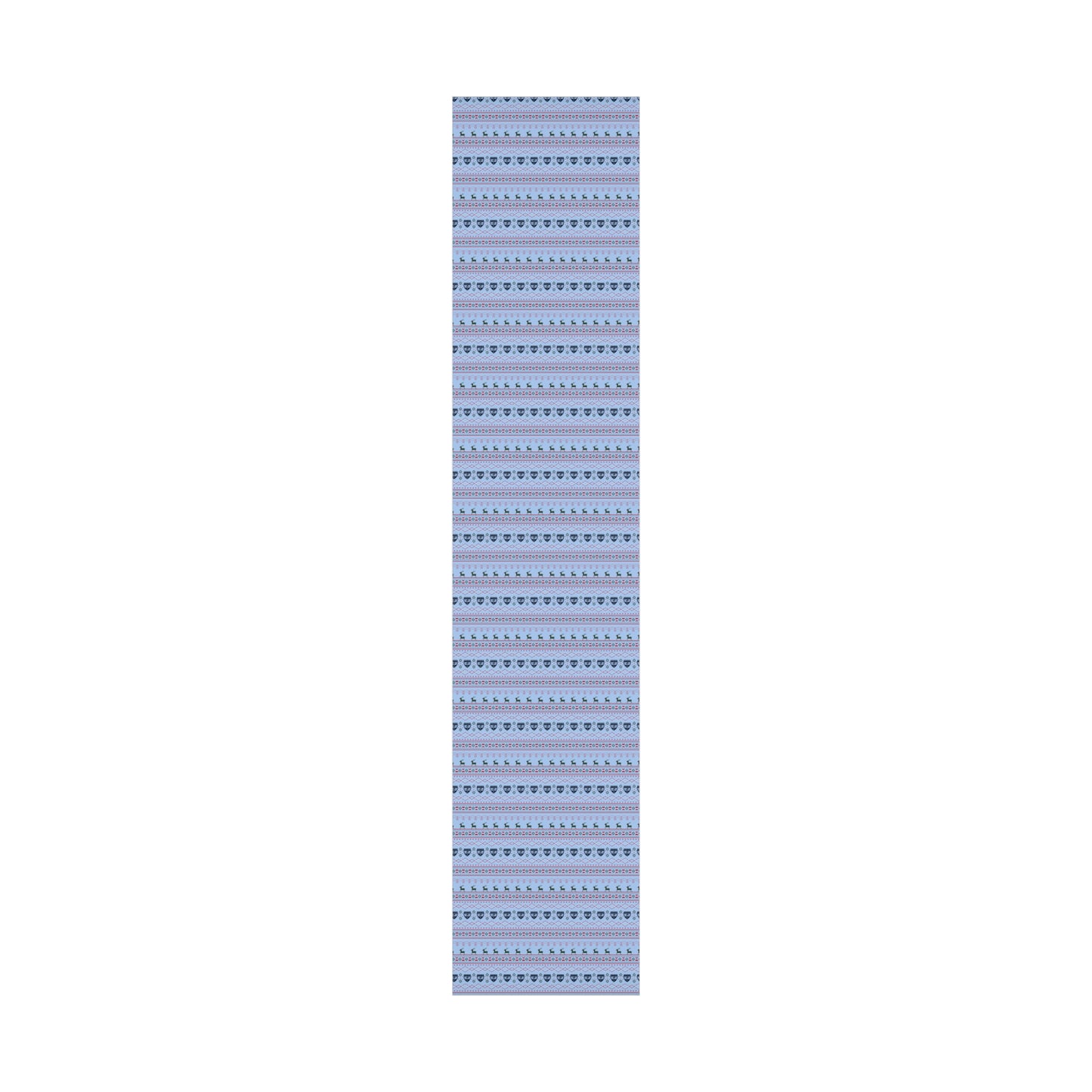 Holiday Gift Wrap (Reindeer: Light Blue Pattern)