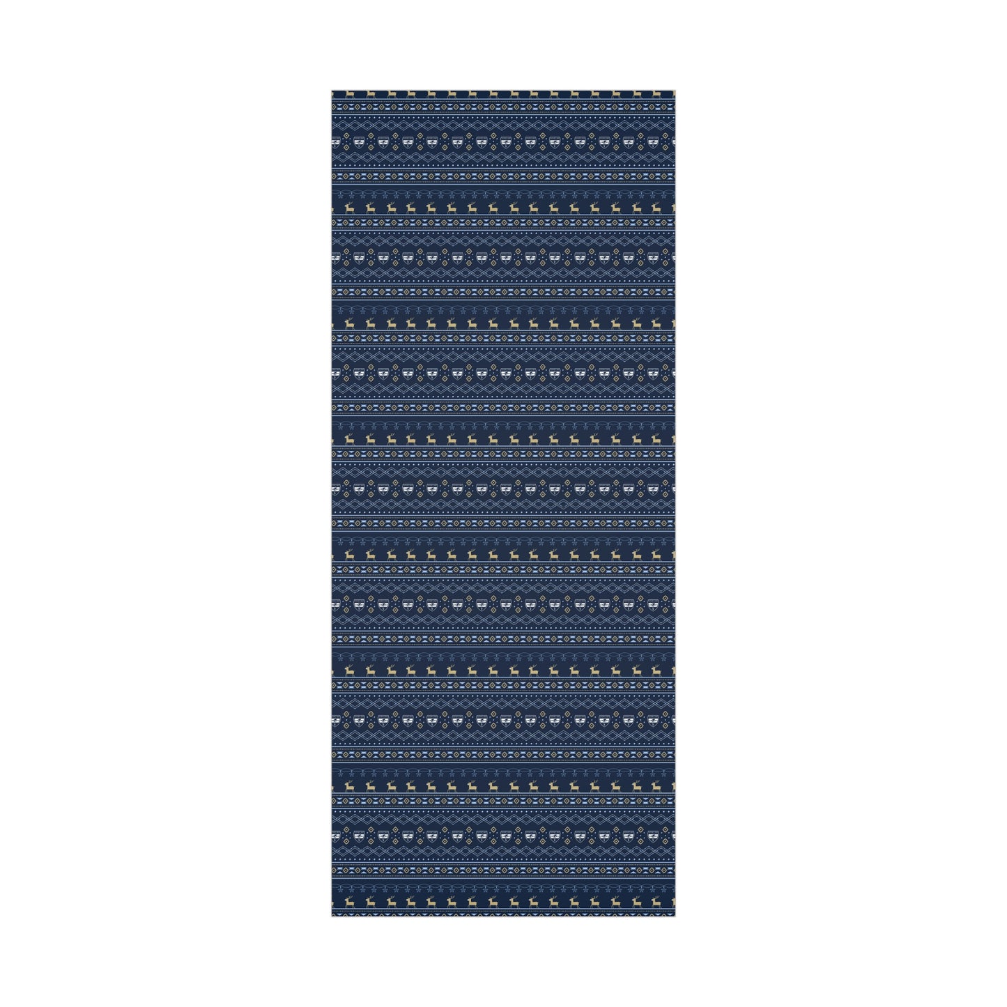 Holiday Gift Wrap (Reindeer: Navy Pattern)