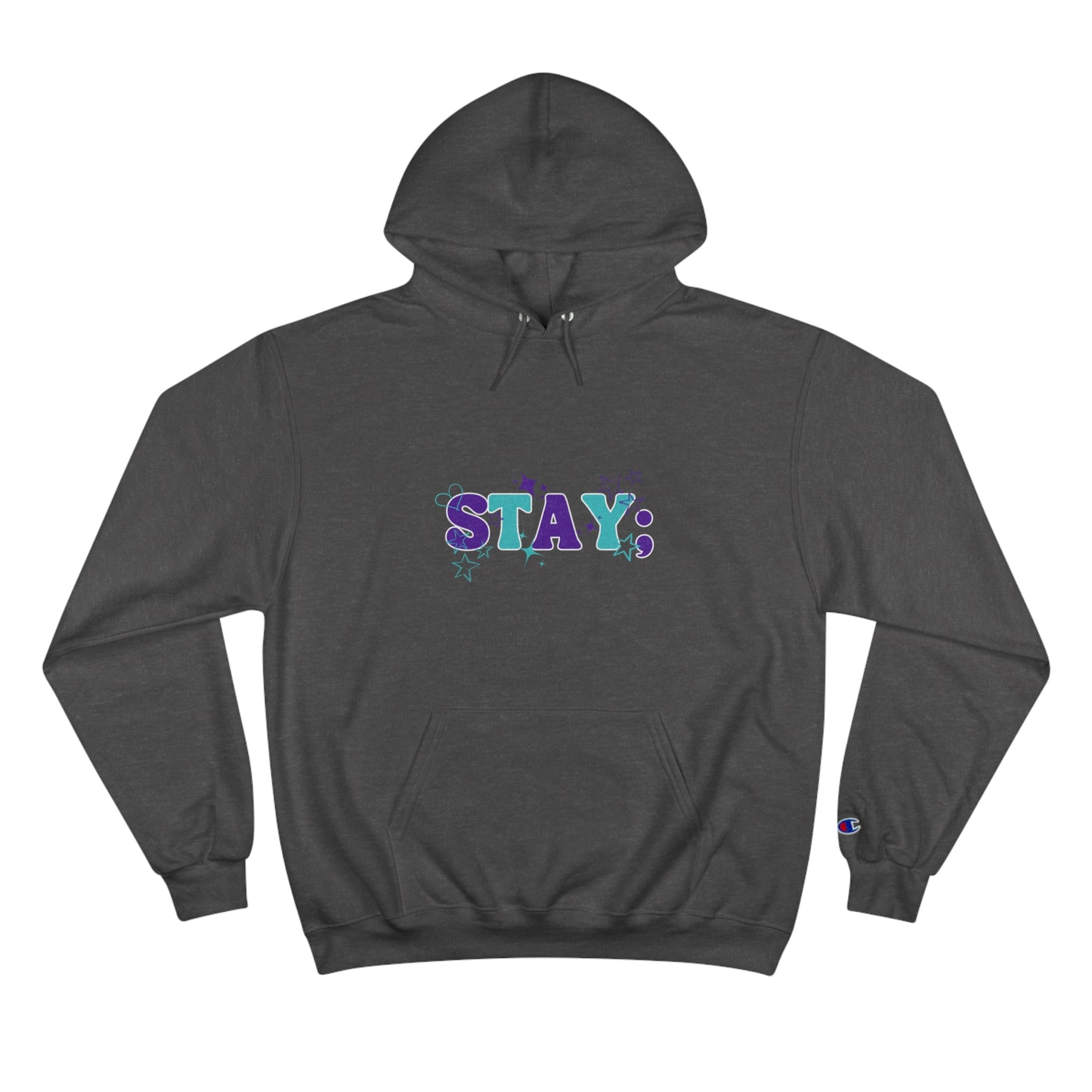 Stay; Breathe (Teal/Purple) Champion Hoodie (S700)