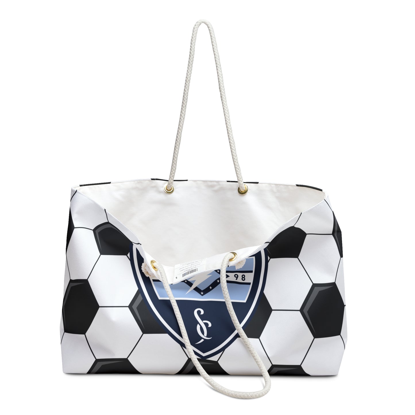 Weekender Tote Bag  (Soccer Ball Pattern)