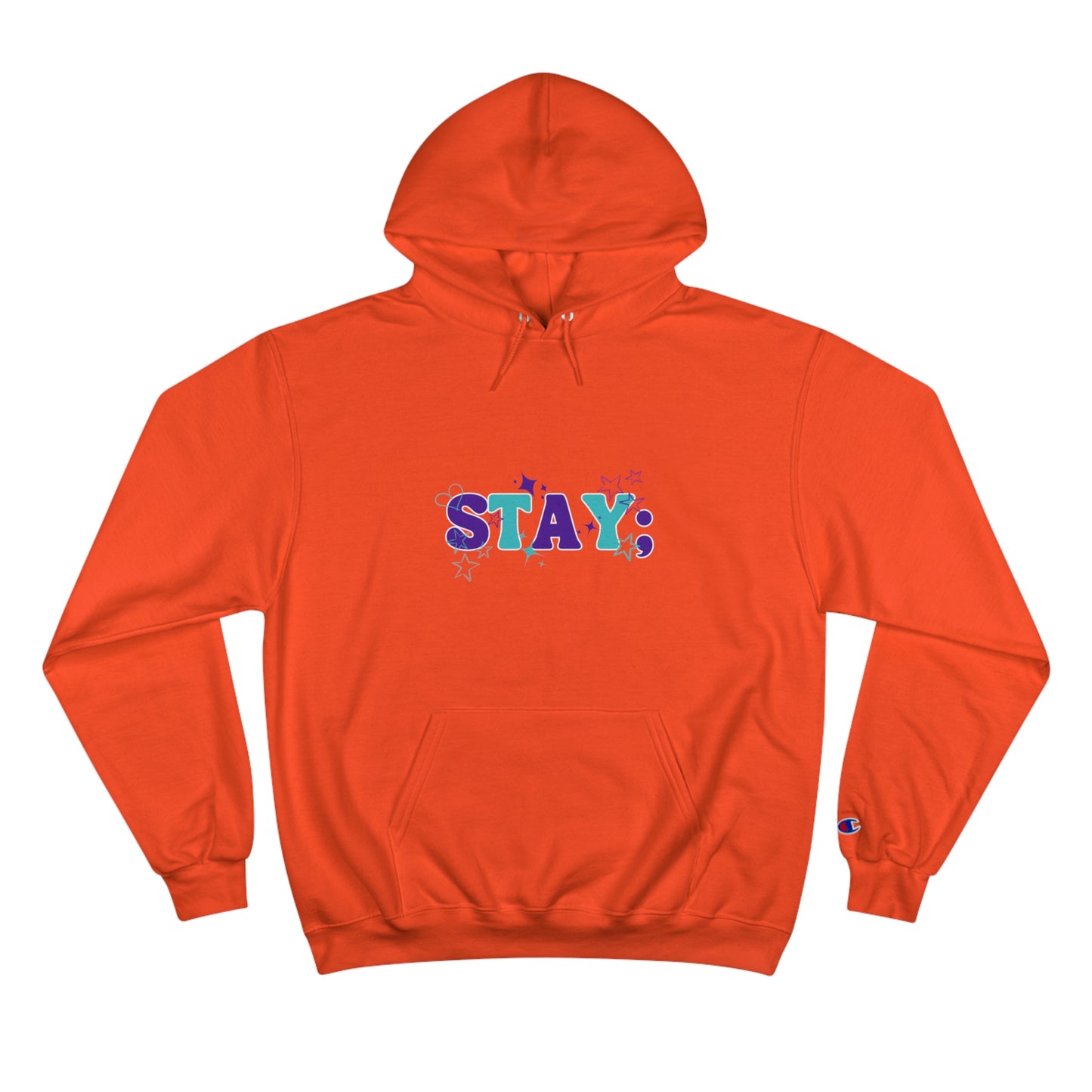 Stay; Breathe (Teal/Purple) Champion Hoodie (S700)