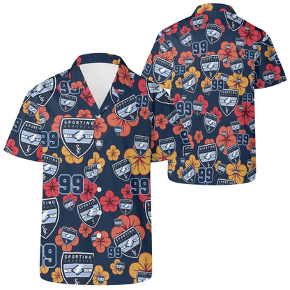 CUSTOM:  Hawaiian Shirt  (Floral) [Player Number]