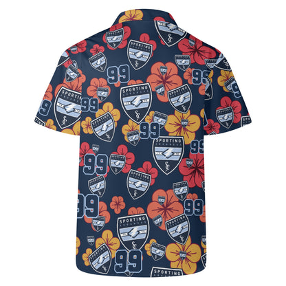 CUSTOM:  Hawaiian Shirt  (Floral) [Player Number]