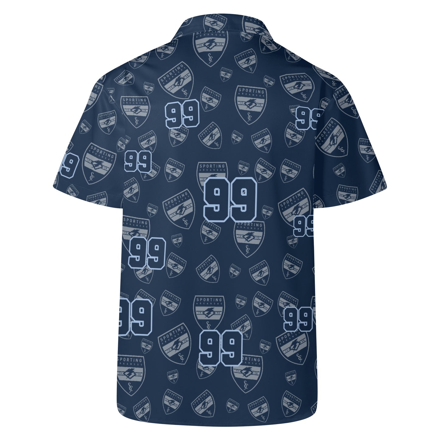 CUSTOM:  Hawaiian Shirt  (Crest Pattern) [Player Number]