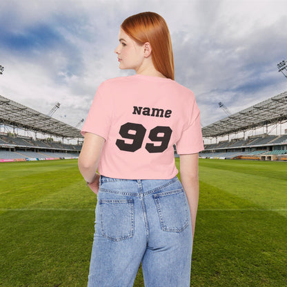 CUSTOM: Bella+Canvas T-Shirt (SS) Soccer Mom (Friends) [Player Name | Number]