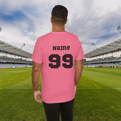 CUSTOM: Bella+Canvas T-Shirt (SS) Soccer Dad | Finance [Player Name | Number]