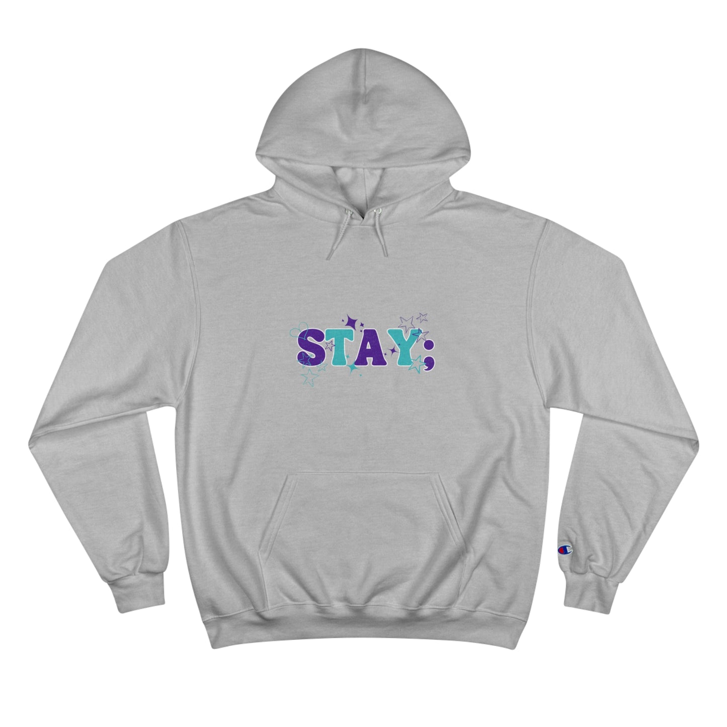 Stay; Breathe (Teal/Purple) Champion Hoodie (S700)