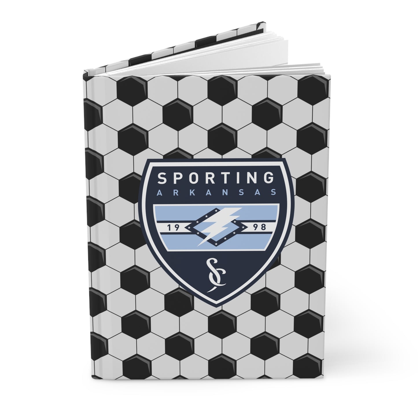 Hardcover Notebook  (Soccer Ball Pattern) (8in x 5.75in)