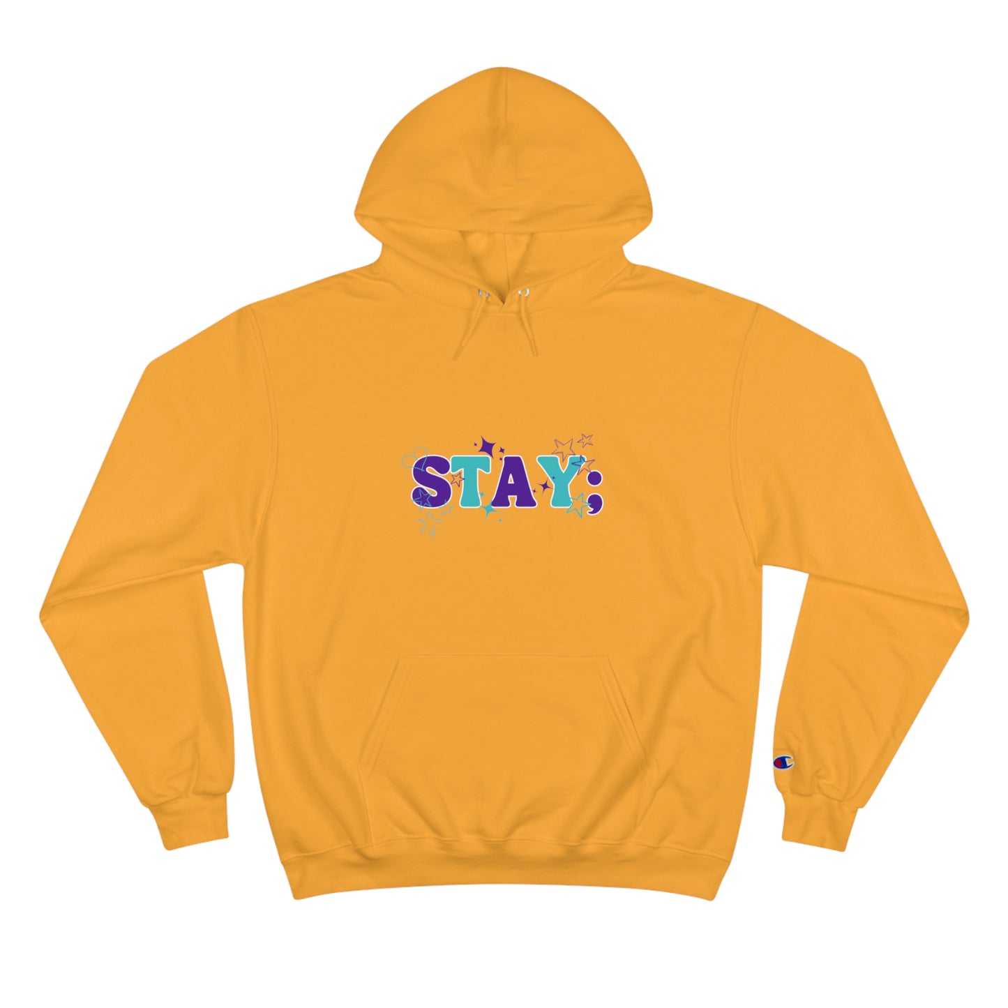 Stay; Breathe (Teal/Purple) Champion Hoodie (S700)