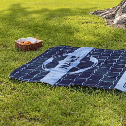 CUSTOM: Fleece Stadium Blanket  (Soccer Net Pattern) [Player Name] (51in x 61in)