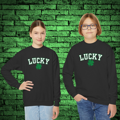 Gildan Youth Sweatshirt Lucky Clover