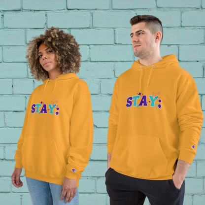 Stay; Breathe (Teal/Purple) Champion Hoodie (S700)