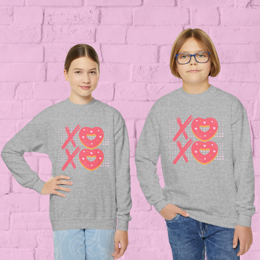 Gildan Youth Sweatshirt XOXO Donuts