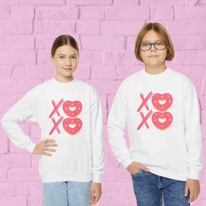 Gildan Youth Sweatshirt XOXO Donuts