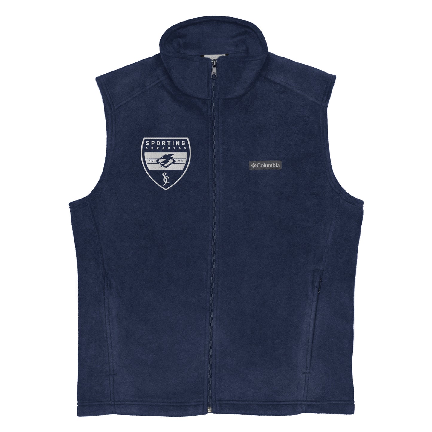 Embroidered Columbia Men's Fleece Zip Up Vest